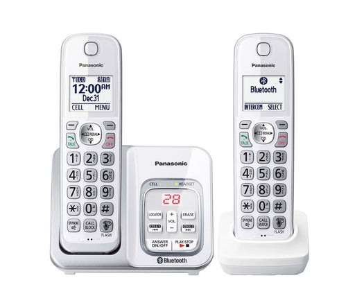 Panasonic KX-TGD592W | Téléphone sans fil - 2 combinés - Liaison cellulaire - Répondeur - Bluetooth - Blanc-Sonxplus St-Sauveur