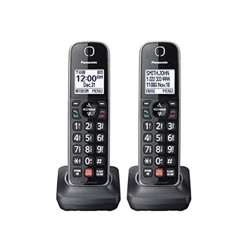 Panasonic KXTGF872B | Combo téléphone sans fil - 1 combiné fixe et 2 combinés sans fil - Répondeur - Noir-Sonxplus St-Sauveur