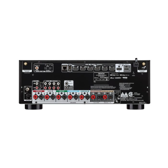 Denon AVR-S980H | Récepteur AV - 7.2 canaux d'amplification - Cinéma maison - 8K - HEOS - Noir-Sonxplus St-Sauveur