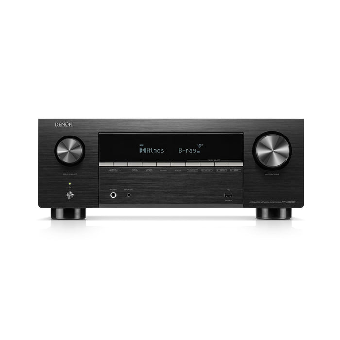 Denon AVRX2900H | Récepteur AV - 7.2 canaux - Cinéma maison - 8K - HEOS - Noir-Sonxplus St-Sauveur
