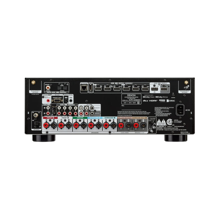 Denon AVRX2900H | Récepteur AV - 7.2 canaux - Cinéma maison - 8K - HEOS - Noir-Sonxplus St-Sauveur