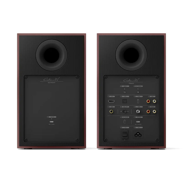 KEF Coda W | Hi-Fi Speakers - Bluetooth 5.4 - HDMI ARC - Burgundy - Pair - Sonxplus St-Sauveur