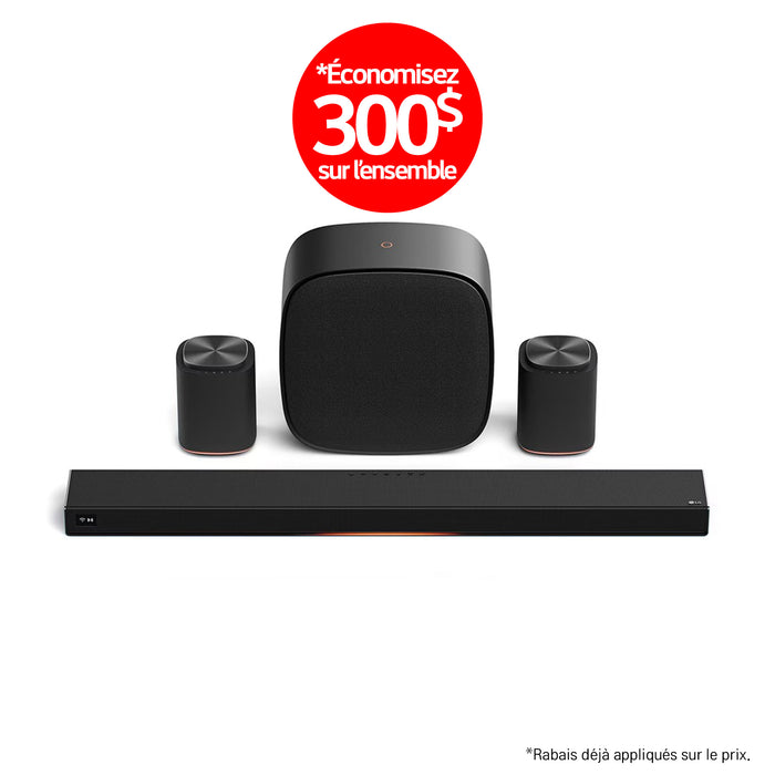 LG Sound Suite | Immersive suite 5 Pro - Barre de son H7 +2 M5 + W7 | 01 | Sonxplus St-Sauveur