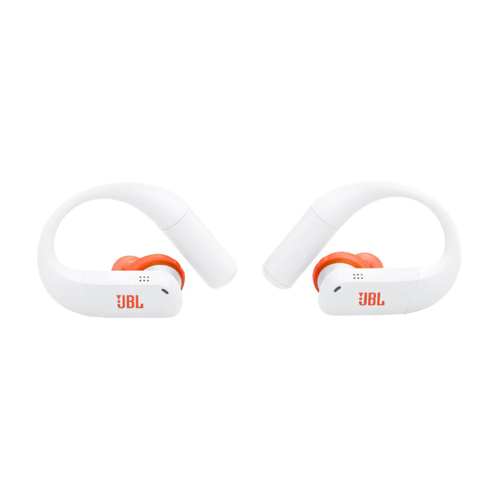 JBL Endurance Peak 4 | In-Ear Headphones - TwistLock - White/Orange - Sonxplus St-Sauveur