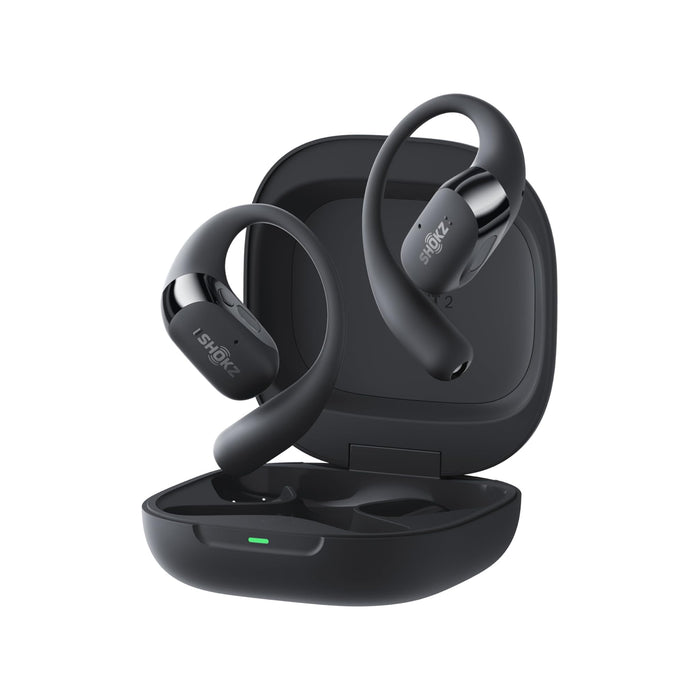 SHOKZ OpenFit 2+ | Open-Ear Headphones - Up to 48 Hours of Playback - Bluetooth - Black - Sonxplus St-Sauveur