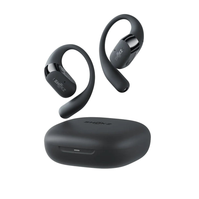 SHOKZ OpenFit 2+ | Open-Ear Headphones - Up to 48 Hours of Playback - Bluetooth - Black - Sonxplus St-Sauveur