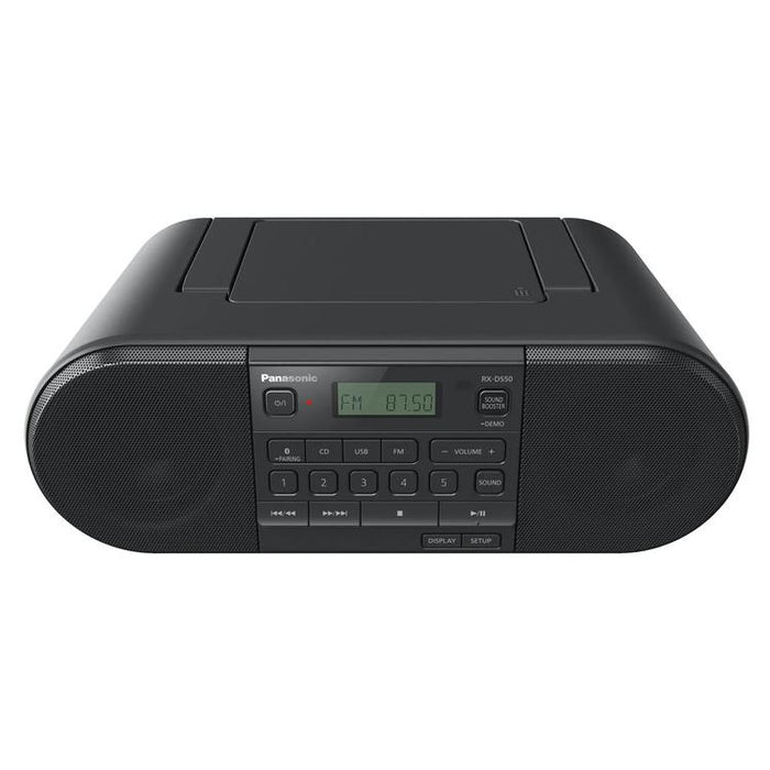 Panasonic RX-D550 | Radio portative - Bluetooth - FM - CD - USB - Puissante - Noir-Sonxplus St-Sauveur