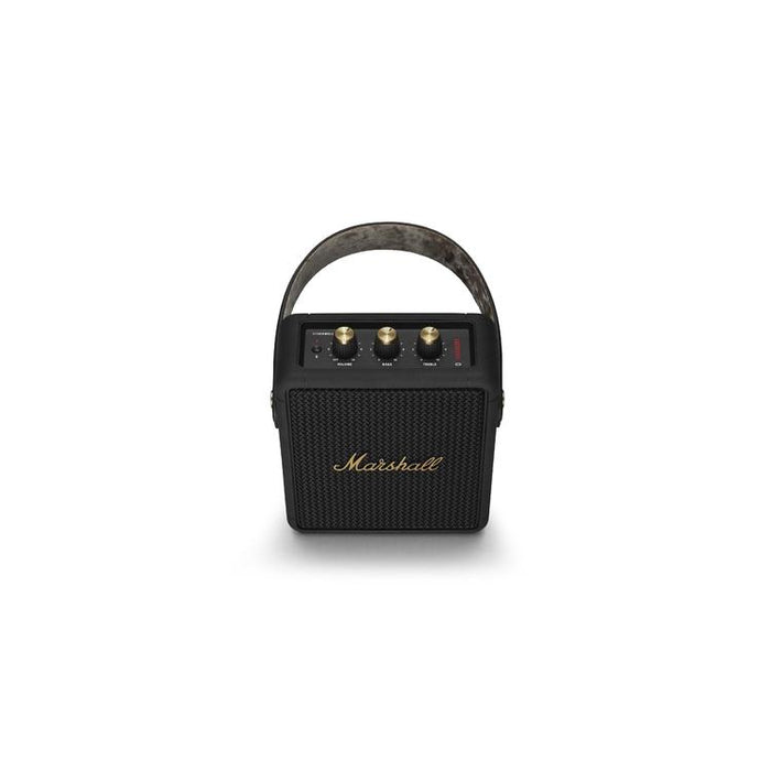 Marshall Stockwell II | Haut-Parleur Portatif - Bluetooth - True Stereophonic - Sangle de transport - Noir/Laiton-Sonxplus St-Sauveur