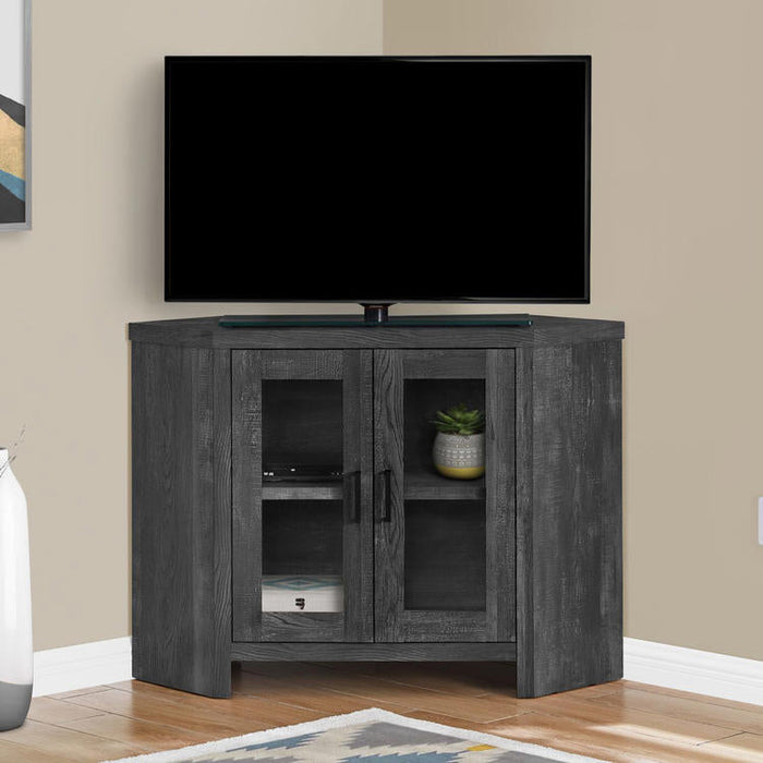 Monarch Specialties I 2716 | Meuble TV - 42" - En coin - Imitation bois - Noir-Sonxplus St-Sauveur