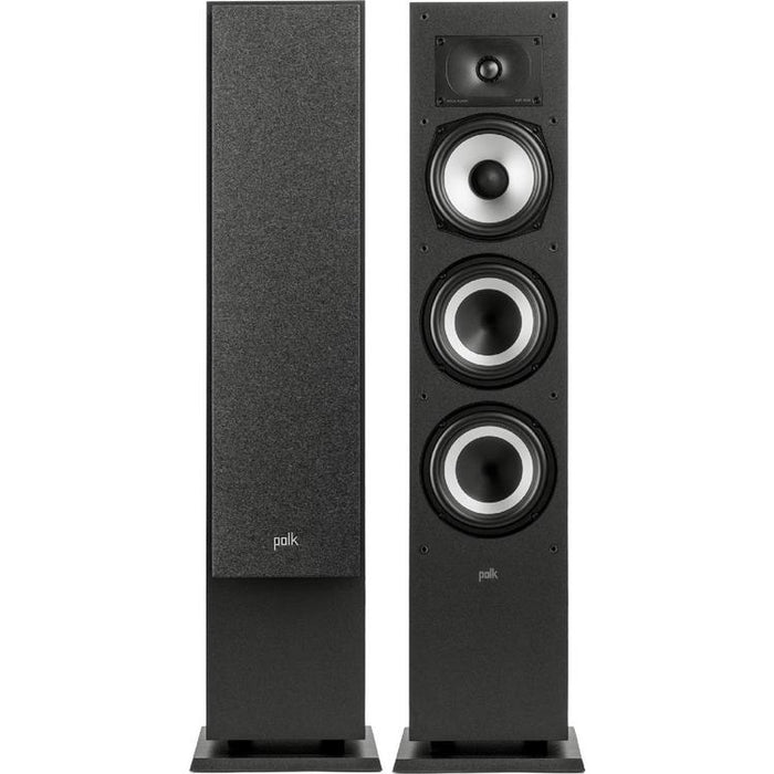 Polk Monitor XT60 | Haut-parleurs de plancher - Tour - Certifié Hi-Res Audio - Noir - Paire-Sonxplus St-Sauveur