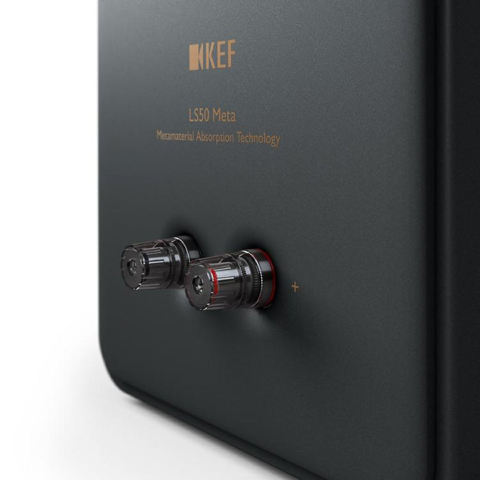 KEF LS50 META | Haut-parleurs HiFi Uni-Q 12e génération - Bass reflex 2 voies - Technologhie d'absorption Metamaterial - Noir Carbone - Paire-Sonxplus St-Sauveur