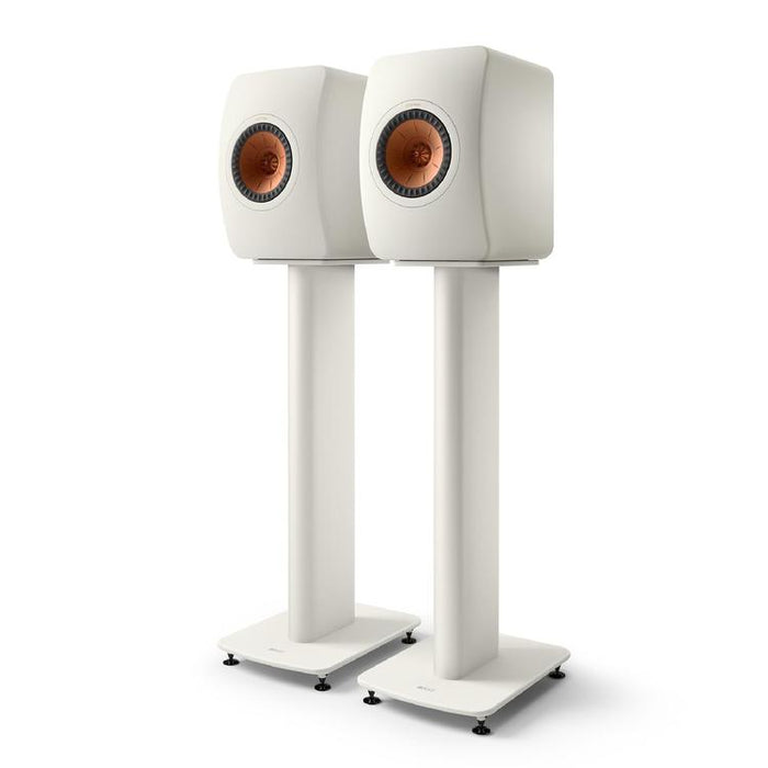 KEF S2 | Supports Haut-parleurs de plancher - Blanc Minérale - Paire-Sonxplus St-Sauveur