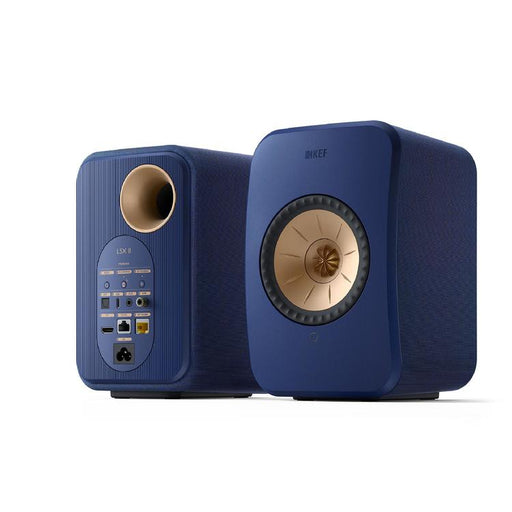 KEF LSX II | Haut-parleurs HiFi Sans fil - Compacte et versatile - Bleu Cobalt - Paire-Sonxplus St-Sauveur