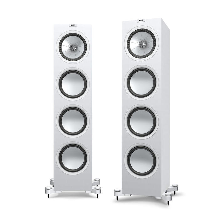 KEF Q950 | Haut-parleurs sur pieds - 2.5 Voies - Hi-Fi - Blanc Satin - Paire-Sonxplus St-Sauveur