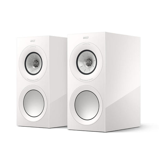 KEF R3 Meta | Haut-parleurs de bibliothèque - Bass Reflex 3 voies - Hi-Fi - Blanc Laqué - Paire-Sonxplus St-Sauveur