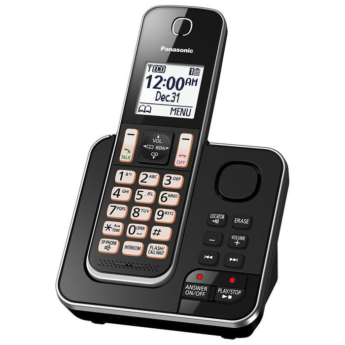 Panasonic KX-TGD392B | Téléphone sans fil - 2 combinés - Répondeur - Noir-Sonxplus St-Sauveur