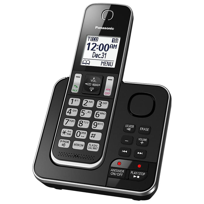 Panasonic KX-TGD392B | Téléphone sans fil - 2 combinés - Répondeur - Noir-Sonxplus St-Sauveur